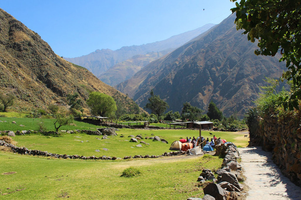 Salkantay trek campsite