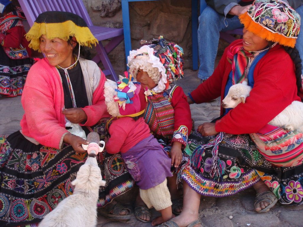 Locals at Ollantaytambo Markets
