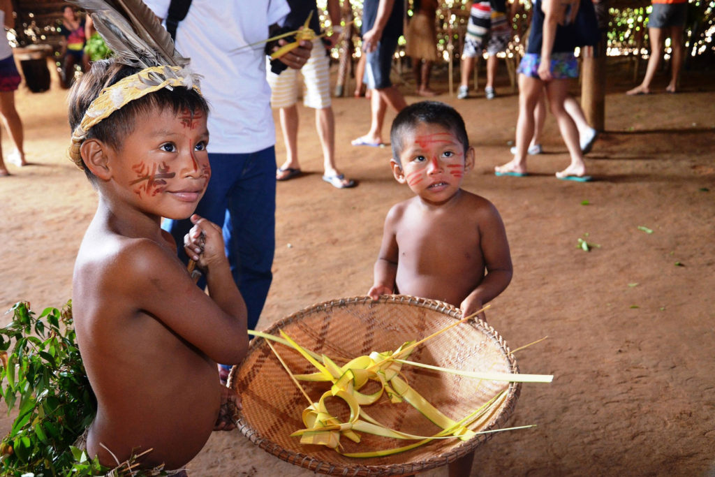 Indigenous kids Amazon Ecuador