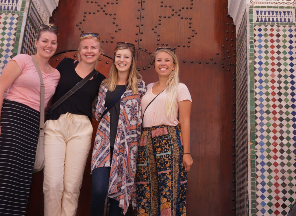 4 girls smiling in Morocco